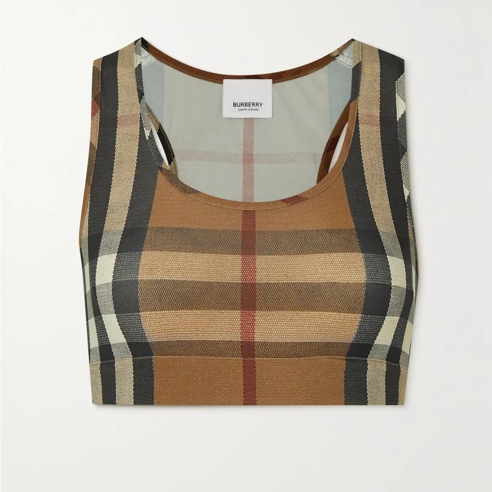 BURBERRY STRETCH TOP CHECK XS - Picture 2 of 6